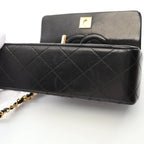 Chanel Lambskin Mini Full Flap Black GHW Bag