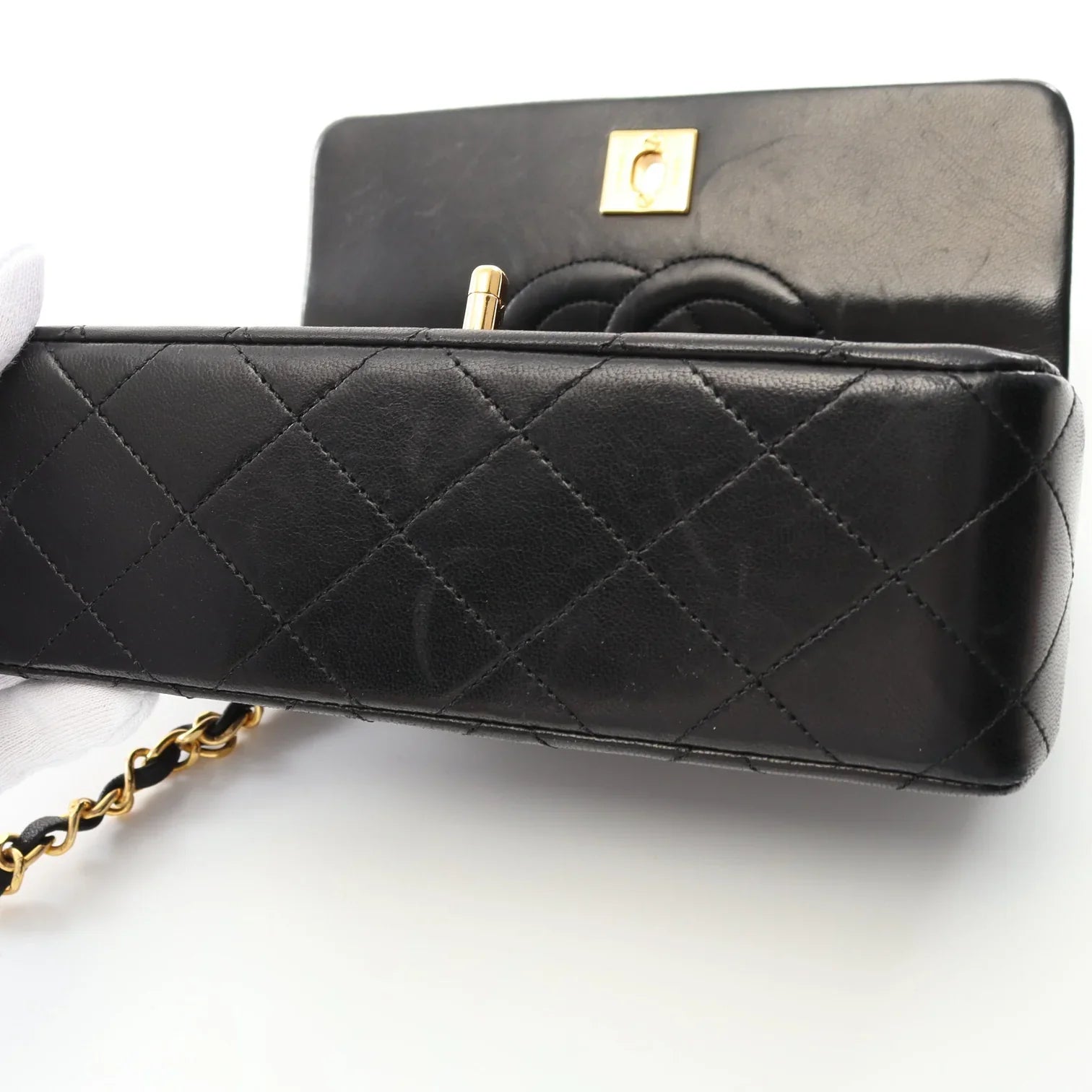 Chanel Lambskin Mini Full Flap Black GHW Bag