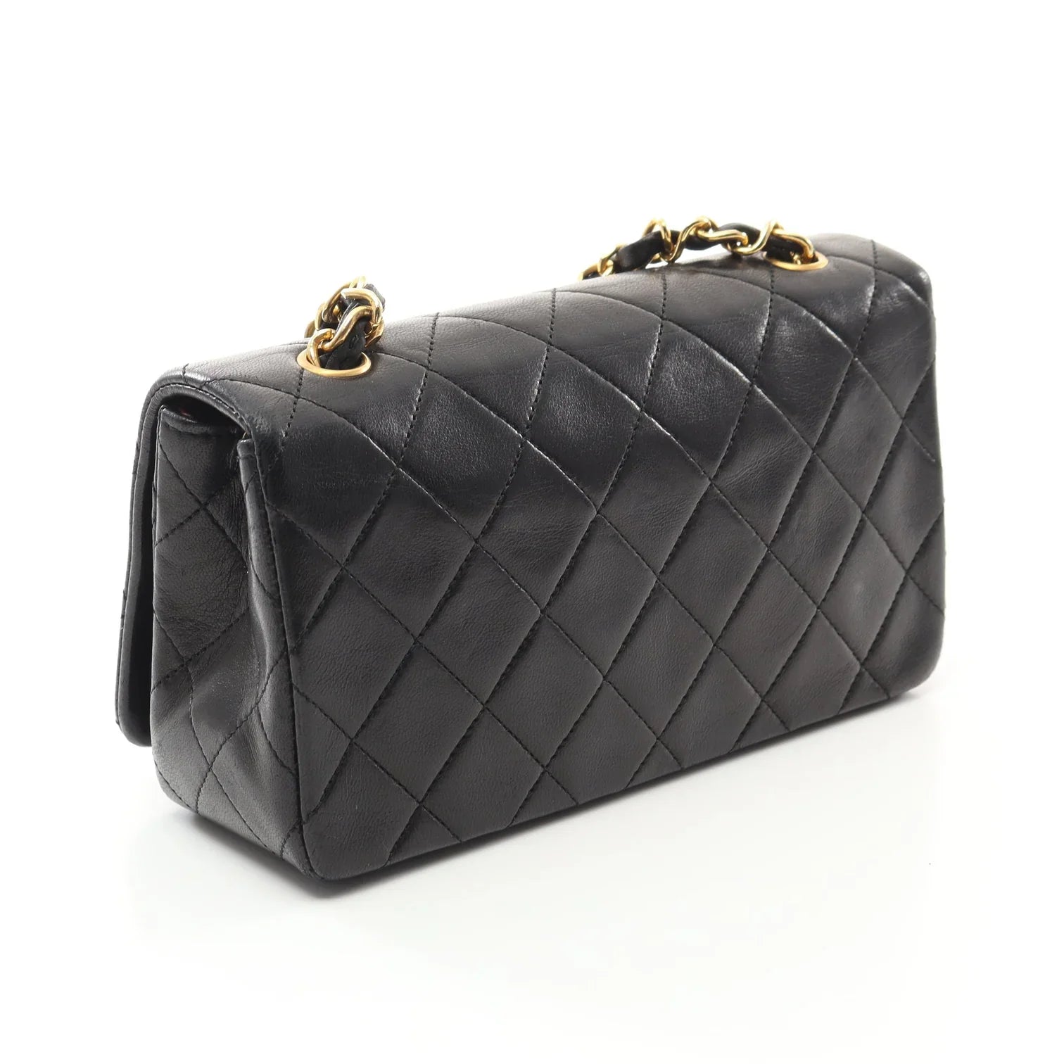 Chanel Lambskin Mini Full Flap Black GHW Bag