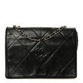 Lambskin Quilted Diamond CC Flap Black