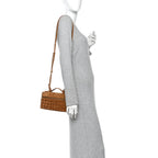 Suede Intrecciato Bang Bang Vanity Case Amber