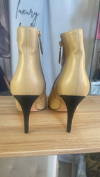 Chanel Beige cc Lambskin Boots - 38 EU