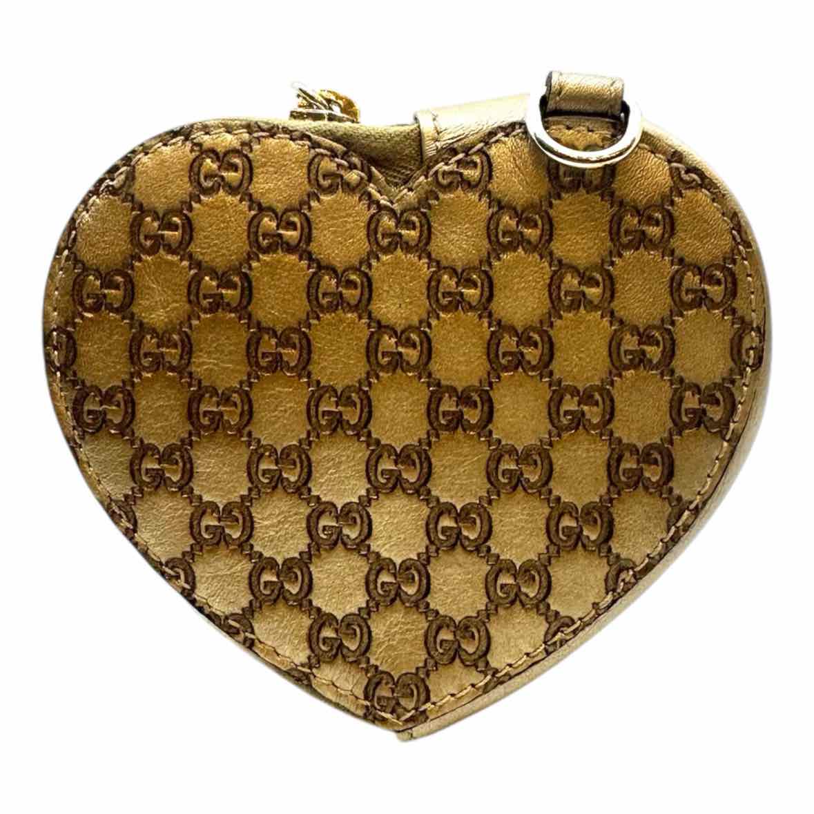 GUCCI Gold Leather Mahina Coin Purse