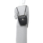 Lambskin Quilted Small Urban Spirit Backpack Black