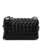 Nappa Intrecciato Mini Loop Camera Bag Black