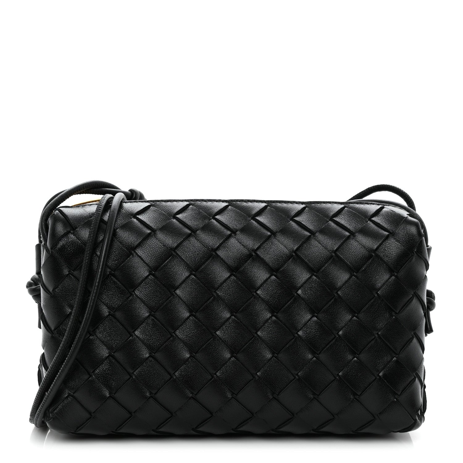 Nappa Intrecciato Mini Loop Camera Bag Black