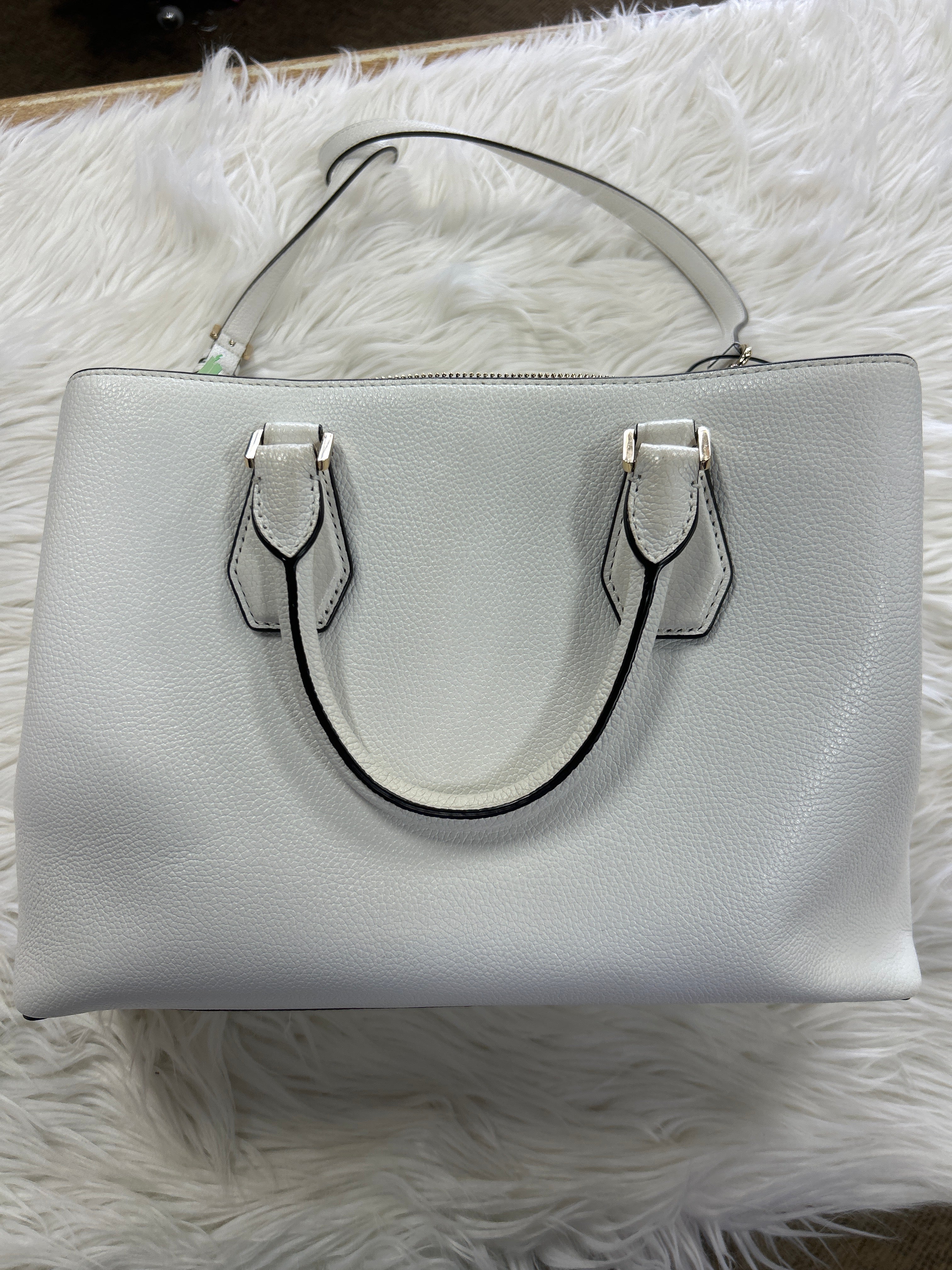 Handbag Designer By Michael Kors In White, Size:Large