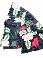 GUCCI Size XS Green, Black Floral Hawaiian Pajamas