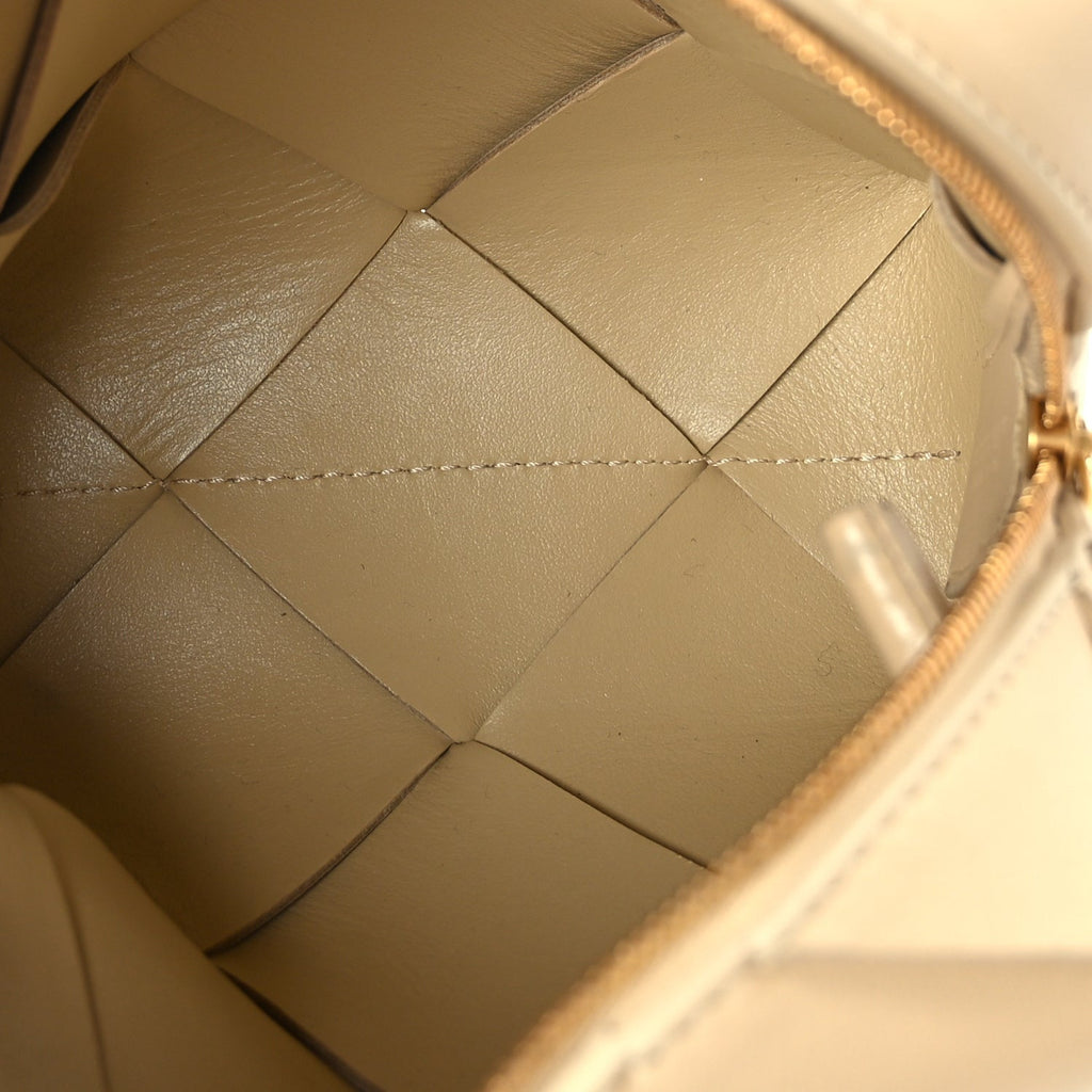 Lambskin Maxi Intrecciato Mini Cassette Camera Bag  Porridge