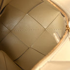Lambskin Maxi Intrecciato Mini Cassette Camera Bag  Porridge