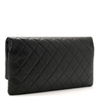 Lambskin Quilted CC Beauty Clutch Black