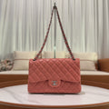 CHANEL CF CLASSIC FLAP BAG PINK LAMBSKIN