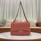 CHANEL CF CLASSIC FLAP BAG PINK LAMBSKIN