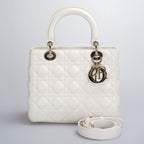 Christian Dior White Lady Dior Medium Bag