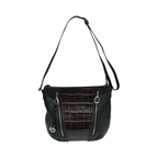 Handbag Leather By Brighton In Black & Brown, Size:Medium