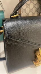 Yves Saint Laurent Cassandra Black Top Handle Bag
