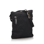 Fendi Black Canvas Fabric Zucca Crossbody Bag Italy