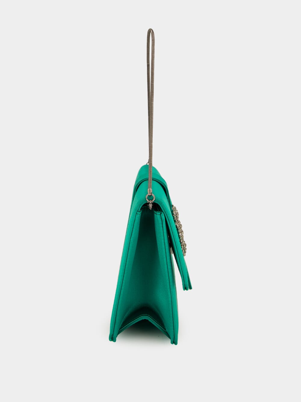 Green Satin Capri Clutch