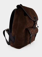 Ebony Brown Antibes Suede Backpack