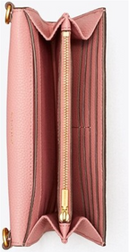 Tory Burch McGraw Wallet Crossbody Pink Magnolia Bag Leather Handbag Purse NEW