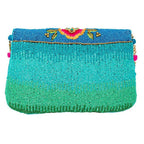 Mary Frances Butterfly Love Spring Floral Bag Beaded Handbag Blue Pink Purse NEW