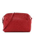 Nappa Intrecciato Nodini Crossbody Messenger Red