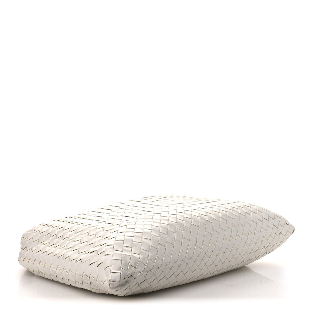 Calfskin Intrecciato Large Hop White