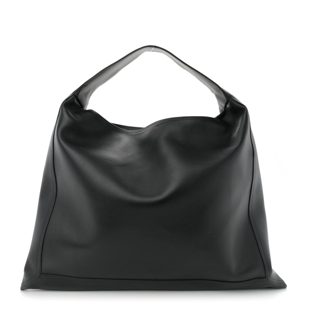 Silky Calfskin Large Hop Black