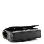 Lambskin Quilted Wallet On Chain WOC Black