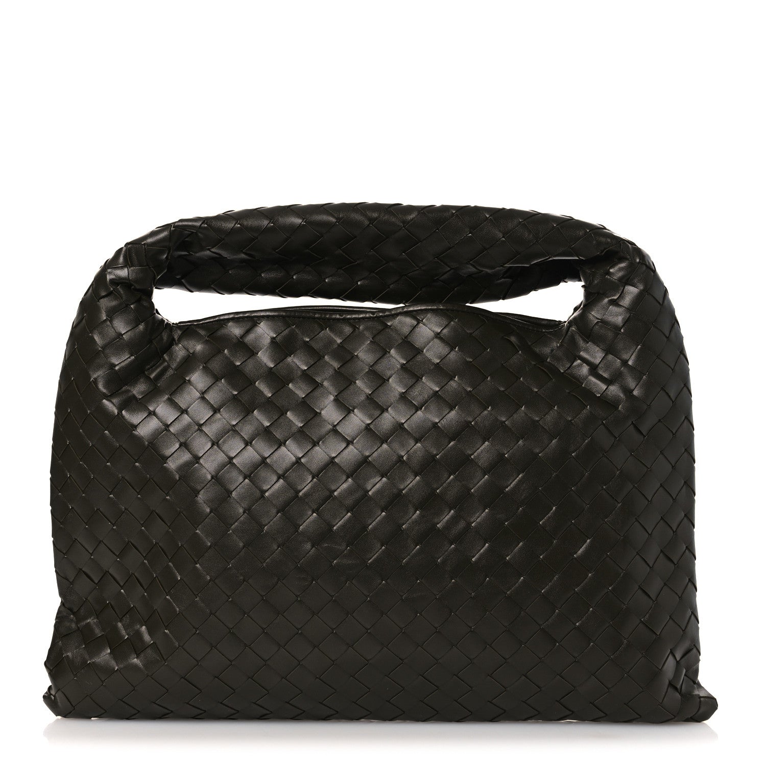 Calfskin Intrecciato Small Hop Kaki