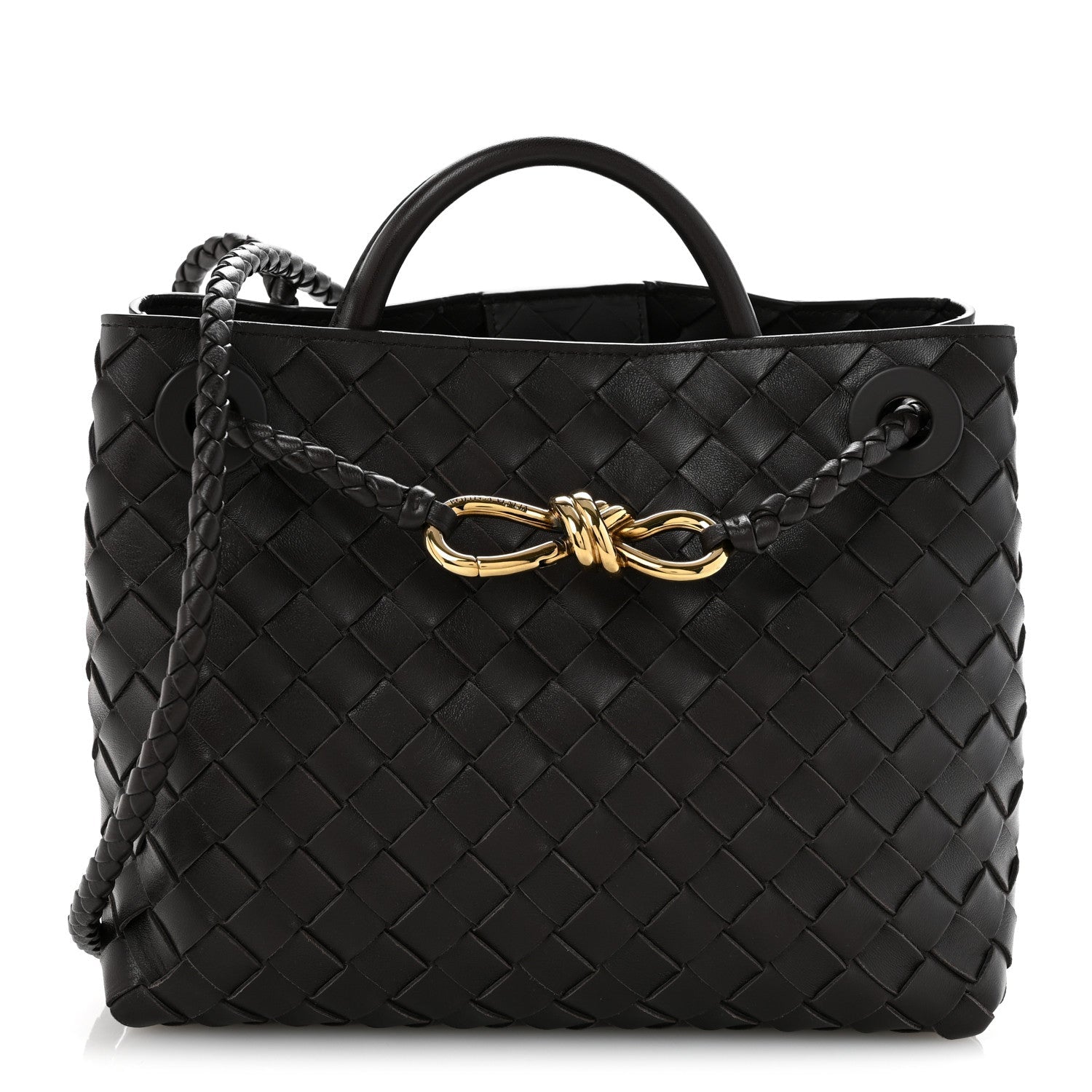 Nappa Intrecciato Small Andiamo Shoulder Bag Fondant