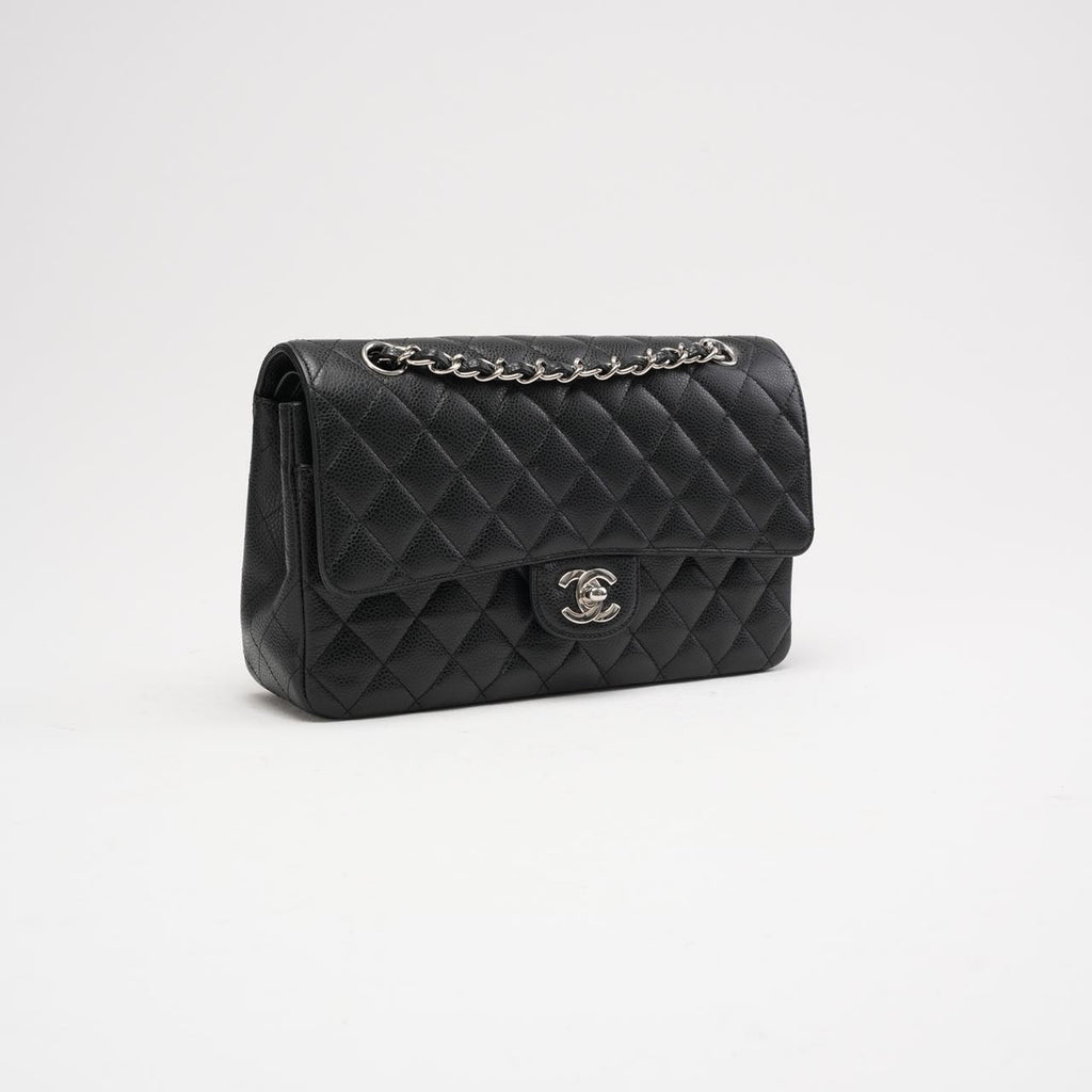 Chanel Classic Medium Double Flap Bag Black Caviar-leather 2010