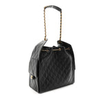 Caviar Quilted Medium Chanel 25 Handbag Black