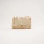 Chanel Raffia Crochet Ancient Greece Medium Flap Beige 2018
