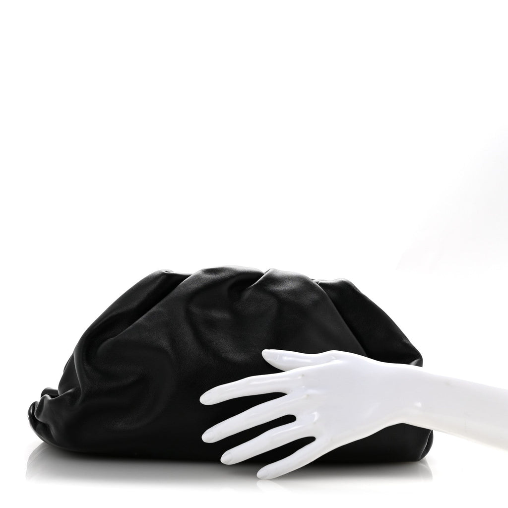 Smooth Butter Calf The Pouch Oversized Clutch Black