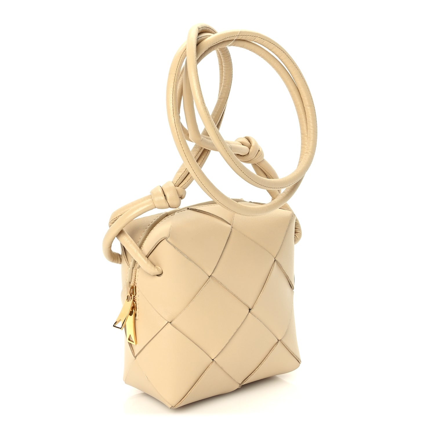 Lambskin Maxi Intrecciato Mini Cassette Camera Bag  Porridge