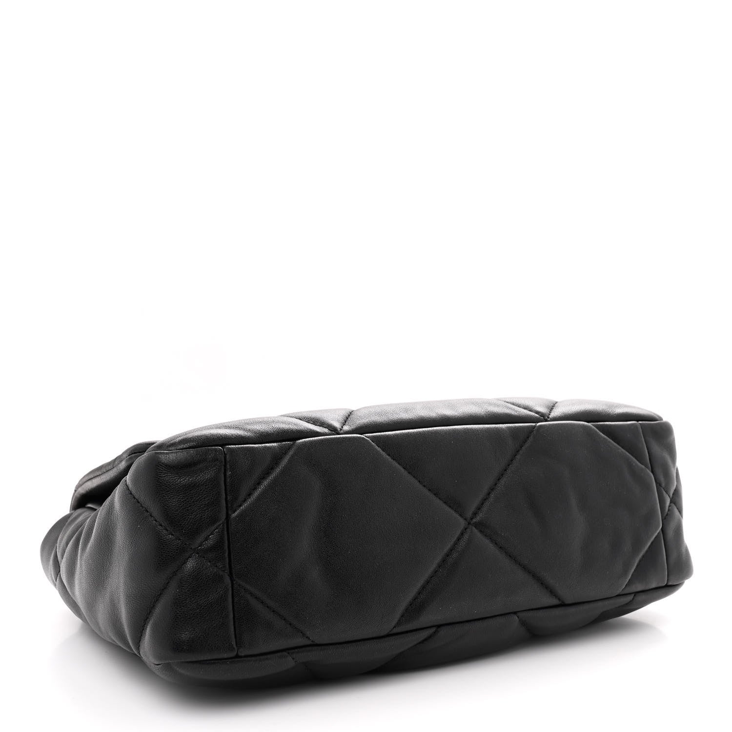 Lambskin Quilted Medium Chanel 19 Flap Black