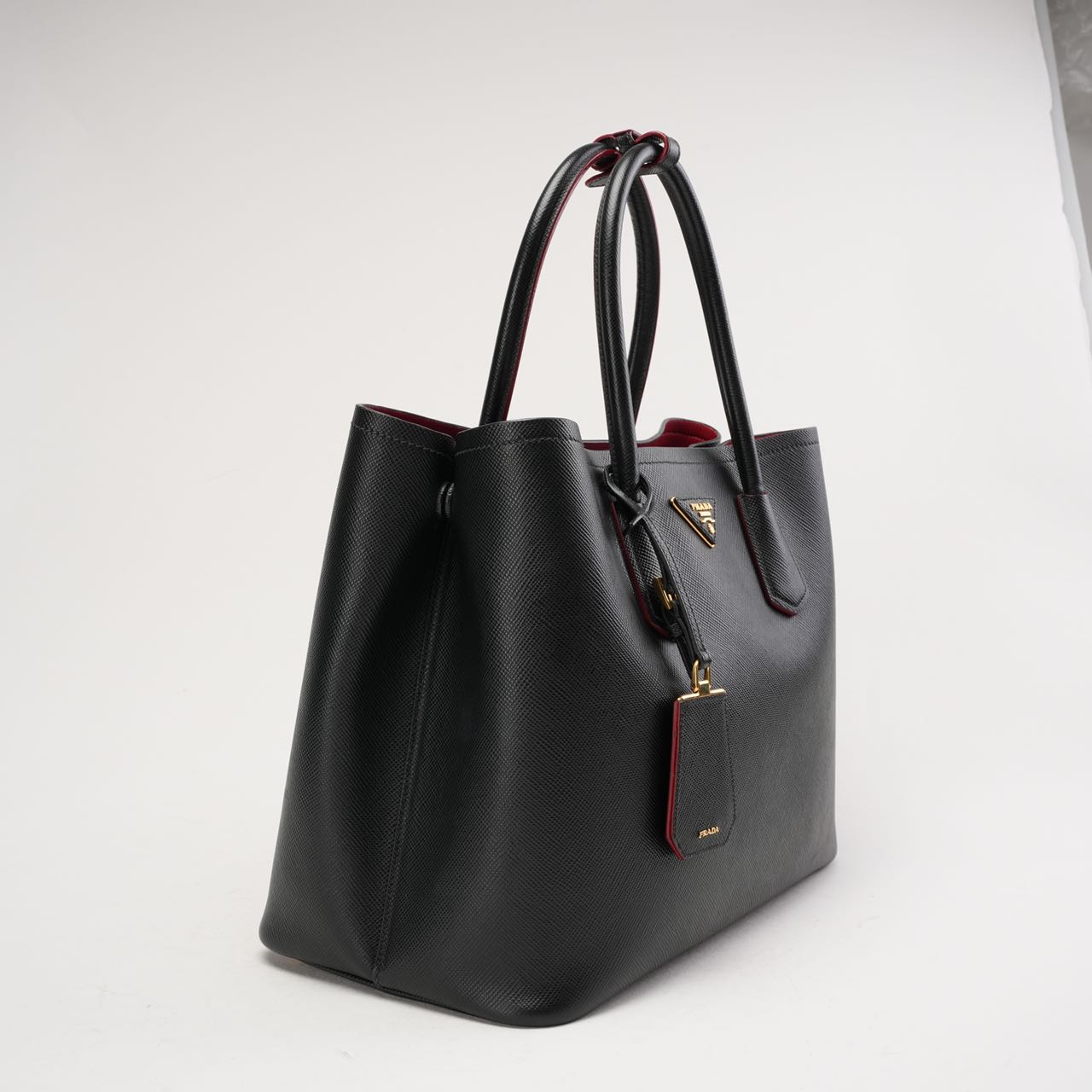 Prada Double Saffiano Medium Double Bag Black