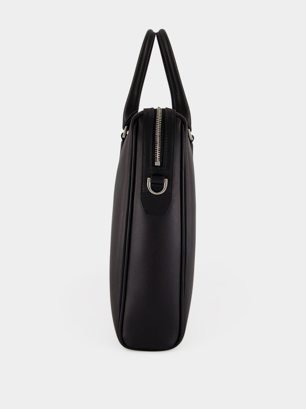 Black Leather Mega Web Medium Briefcase