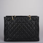 Chanel Grand Shopping Tote Black GST Bag in Caviar Leather with Gold Hardware