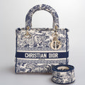 Christian Dior Lady Dior D-Lite Bag Medium in Canvas