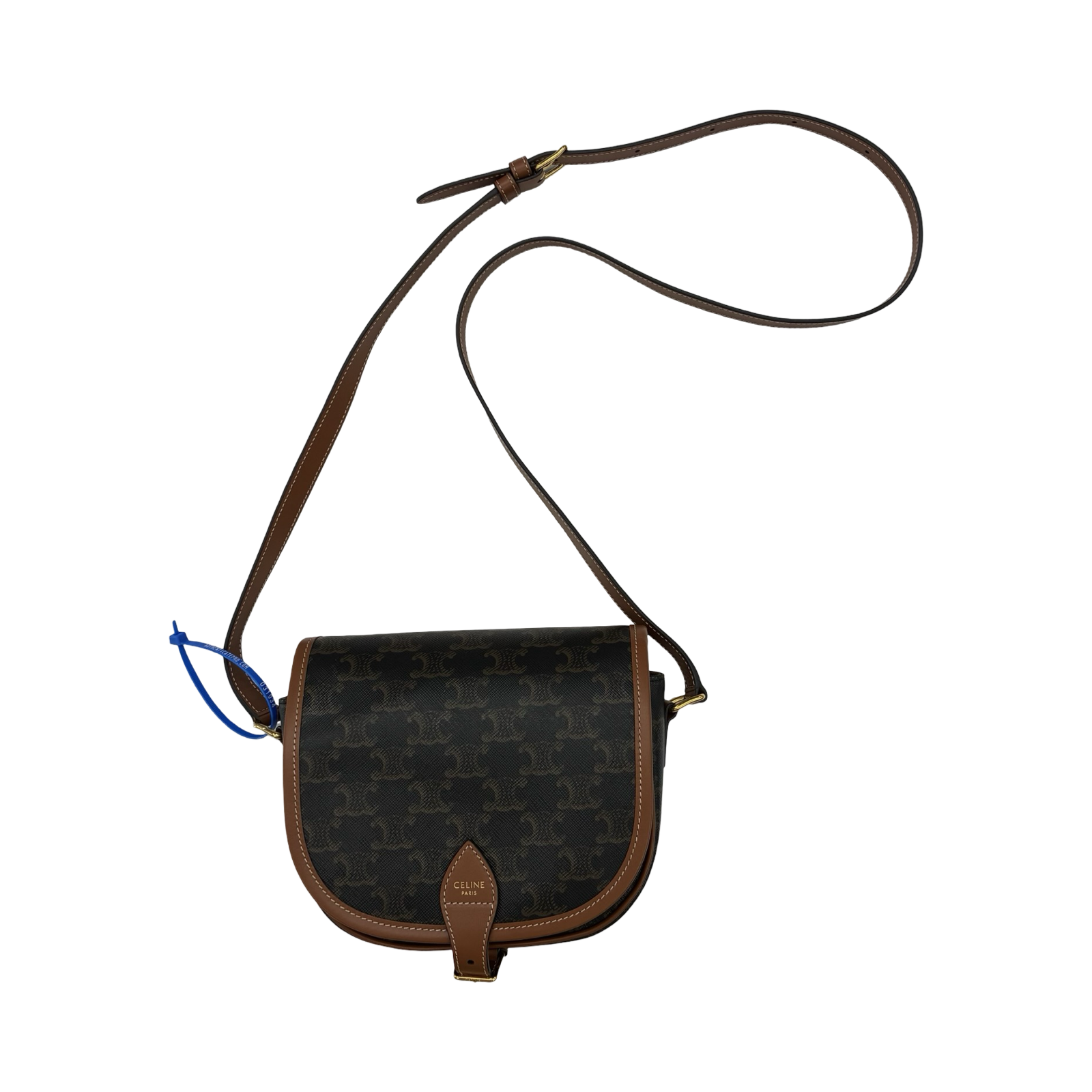 Crossbody Luxury Designer By Celine In Brown, Size:Small