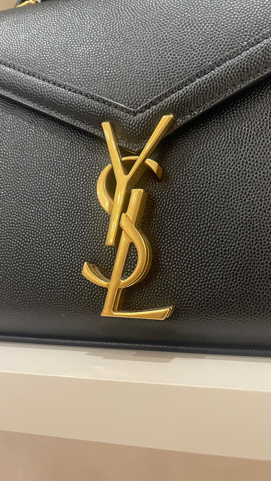 Yves Saint Laurent Cassandra Black Top Handle Bag