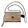 Handbag Designer By Coach In Gold, Size:Small