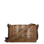 Chanel Le Boy Bag Limited Edition 15C Paris Dubai Small Metallic Gold