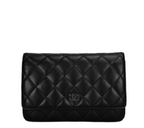 Chanel Black Classic WOC Lambskin Leather with Silver Hardware
