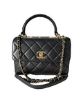 Chanel Trendy CC in Black Lambleather with Gold Hardware Small