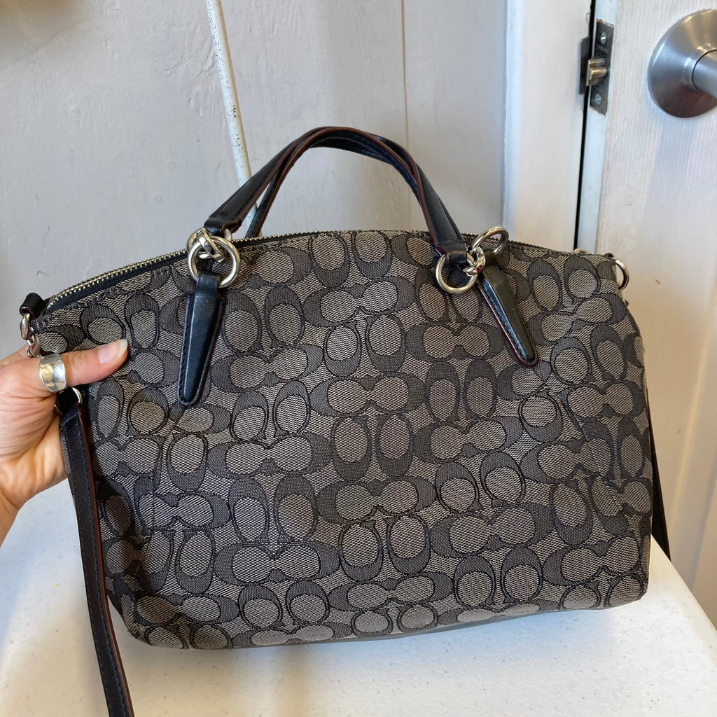 Handbag Designer By Coach In Black, Size:Medium