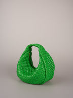 Bottega Veneta Green Mini Padded Intreccio Leather Top Handle Bag