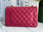 Chanel Red Timeless Flap Bag Caviar Leather Small Size